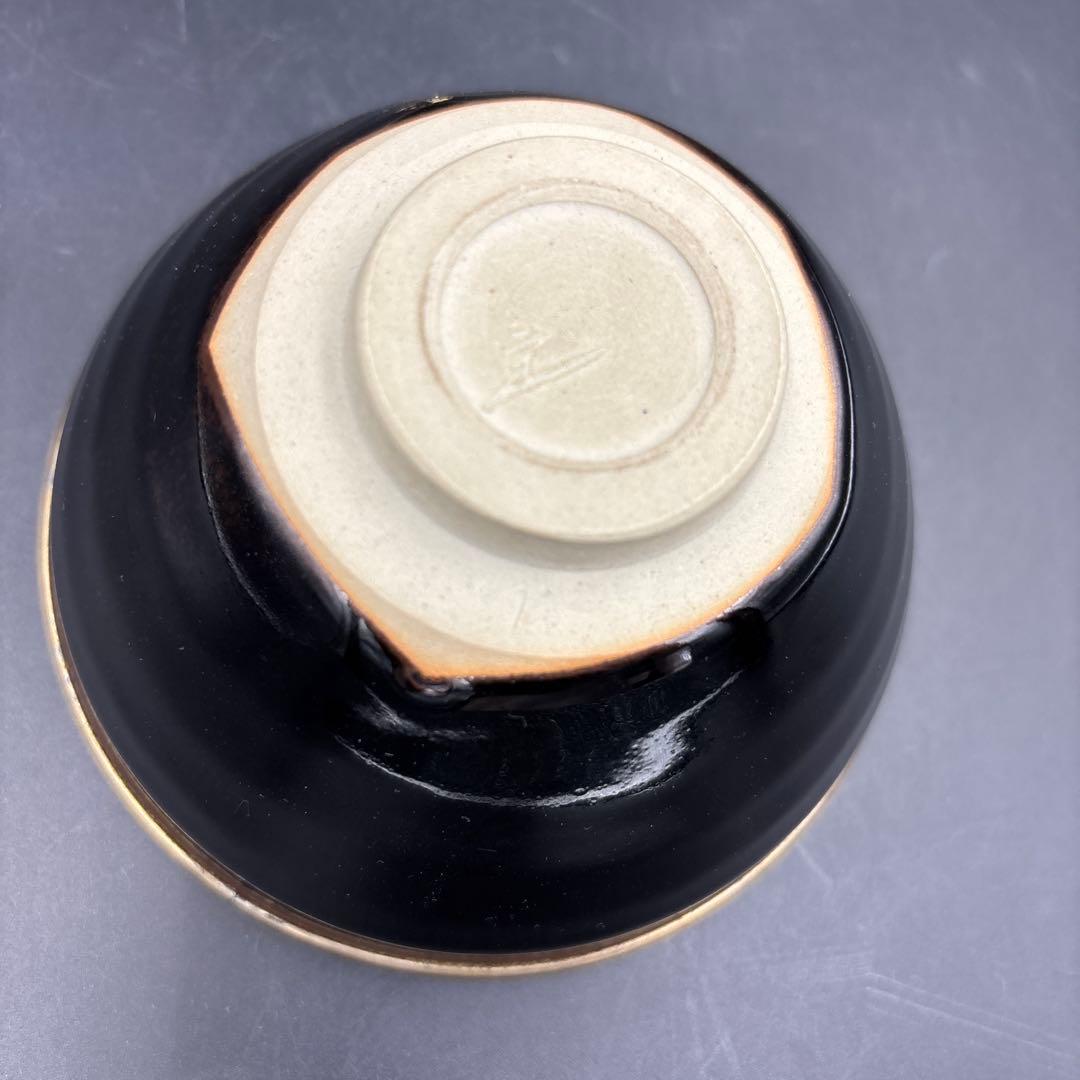 天目茶碗&黒漆天目台のセット　茶道具