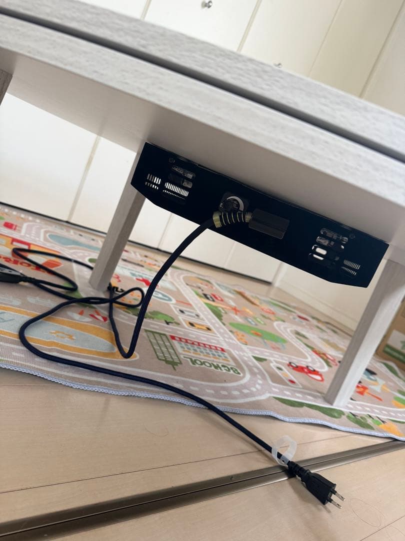 こたつ　テーブル　掛け布団　楕円　円形　ホワイト