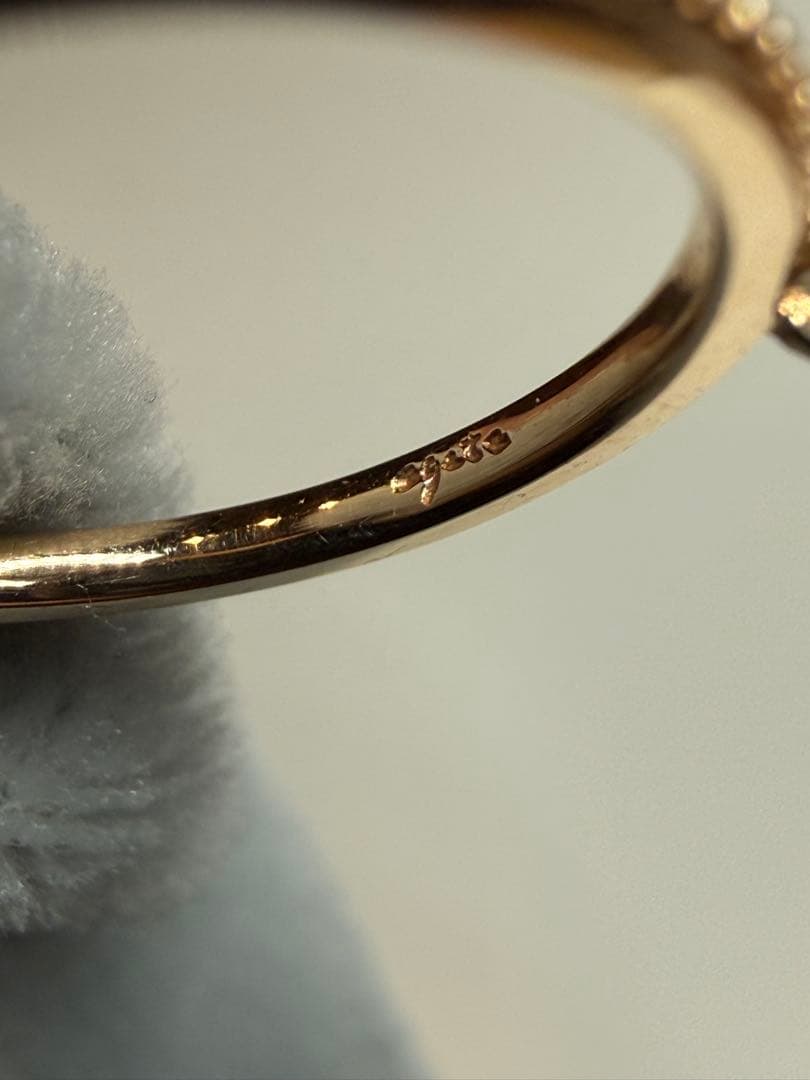 agete K10ダイヤモンドピンキーリング 3号