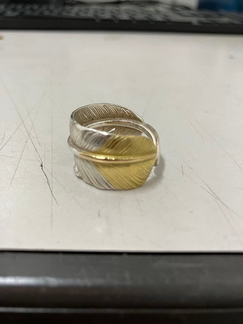 キムタク 私物　着　goros ゴローズ　先金フェザーリング右向き19号