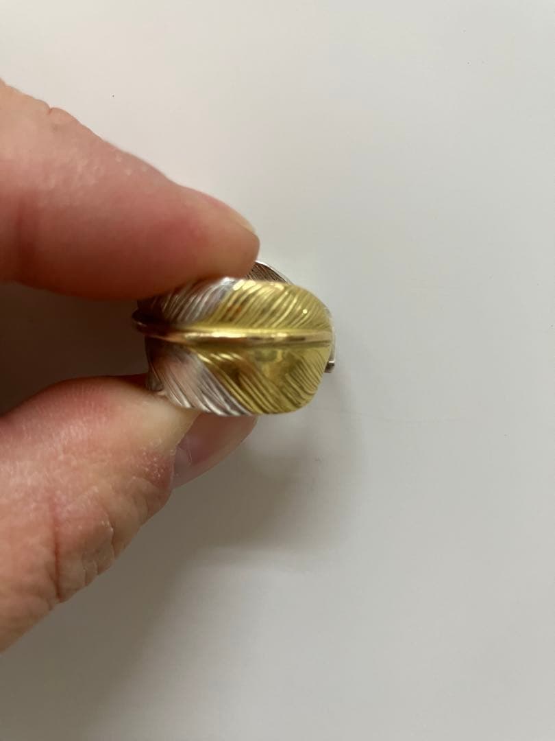 キムタク 私物　着　goros ゴローズ　先金フェザーリング右向き19号