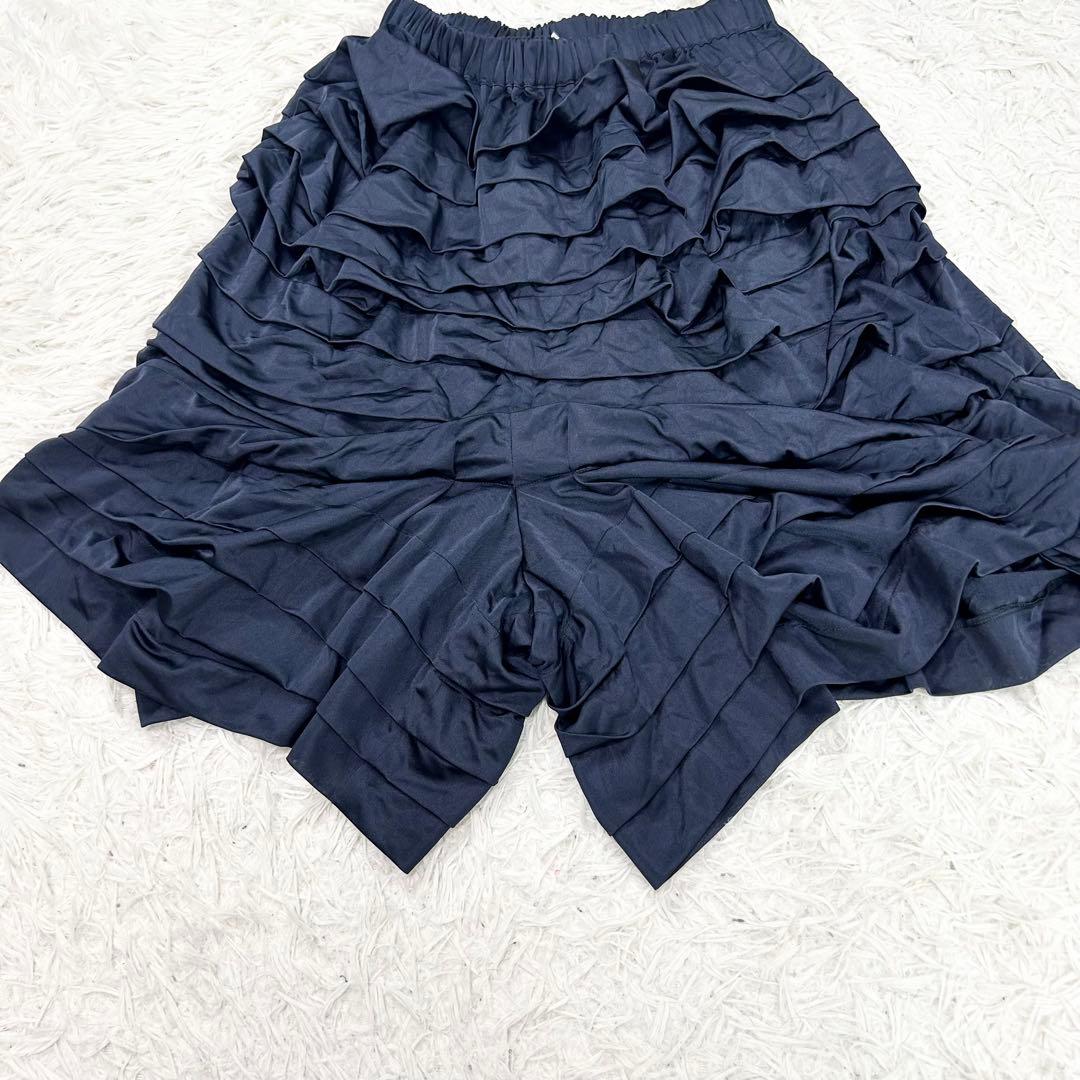 美品 2014 コムデギャルソン コムコム ティアード フリル サルエル ワイド