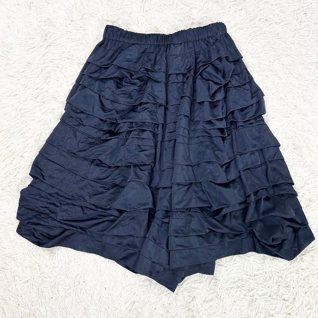 美品 2014 コムデギャルソン コムコム ティアード フリル サルエル ワイド