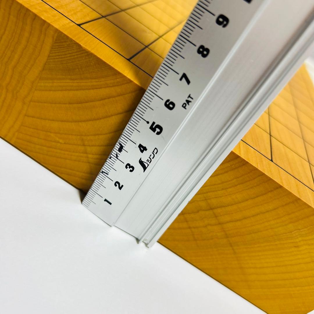 【高級天然木:ハギ3枚造り】卓上碁盤 2寸 本榧 天地柾目 ハギ盤 御碁盤 特撰