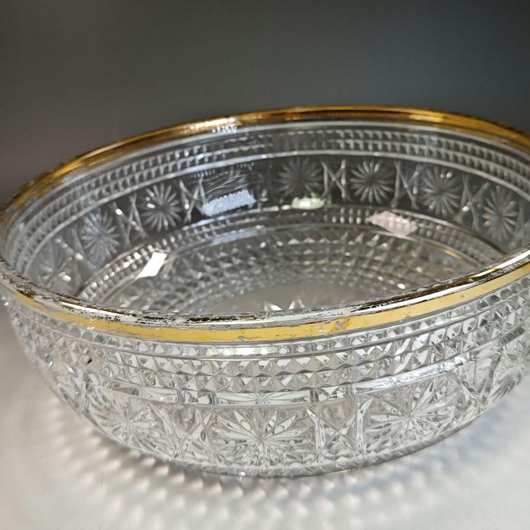 イ836 水指『水崎長寿』『義山　金縁ガラス　平水指　共箱』茶道具