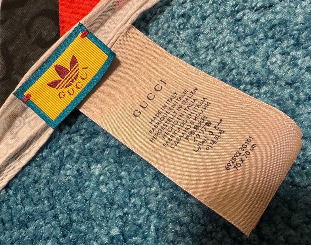GUCCI adidasコラボ　バンダナ70x70cm
