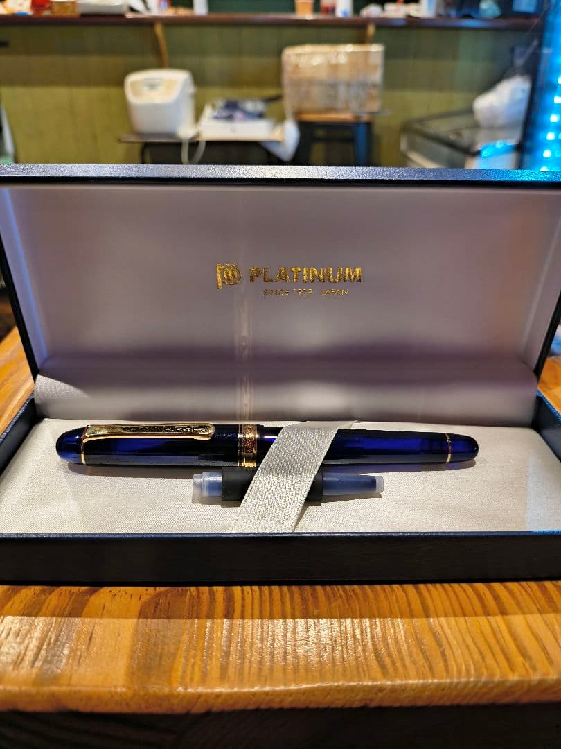 ★美品★プラチナ万年筆 3776センチュリー シャルトルブルー