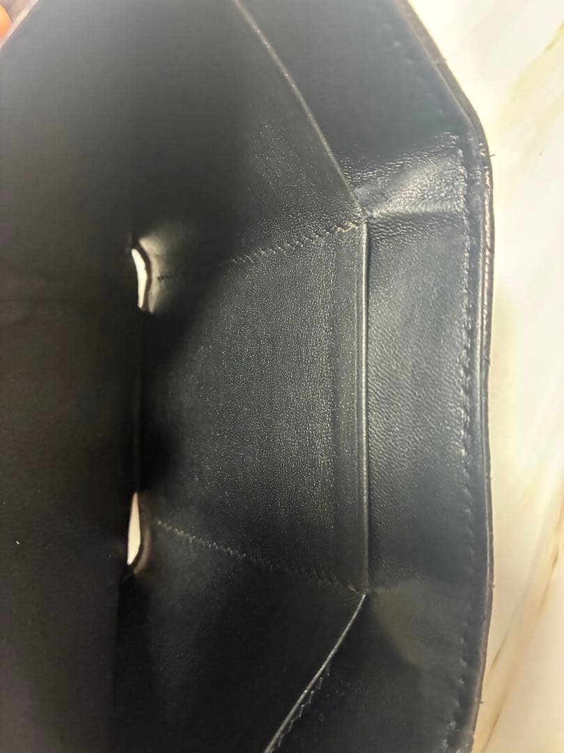 SAINT LAURENT ブラックミニ三つ折り財布