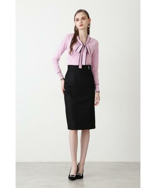 ピンキーアンドダイアン　ウールフラノウエストメタルスカート