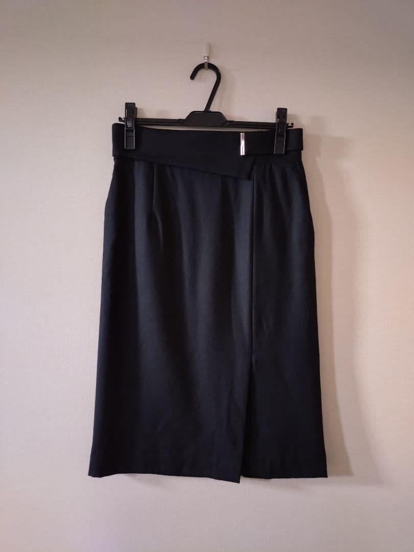 ピンキーアンドダイアン　ウールフラノウエストメタルスカート