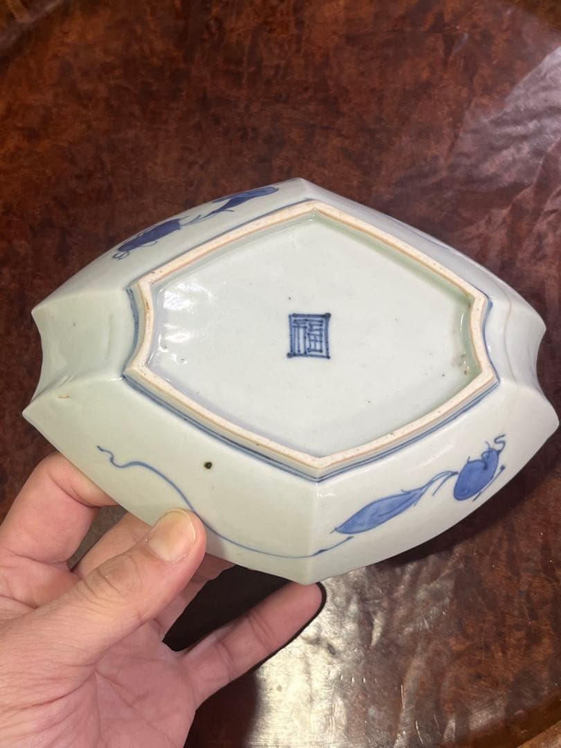 藍九谷　古伊万里　古九谷　柴田コレクション　掲載品　柿右衛門　民藝　花唐草　角福