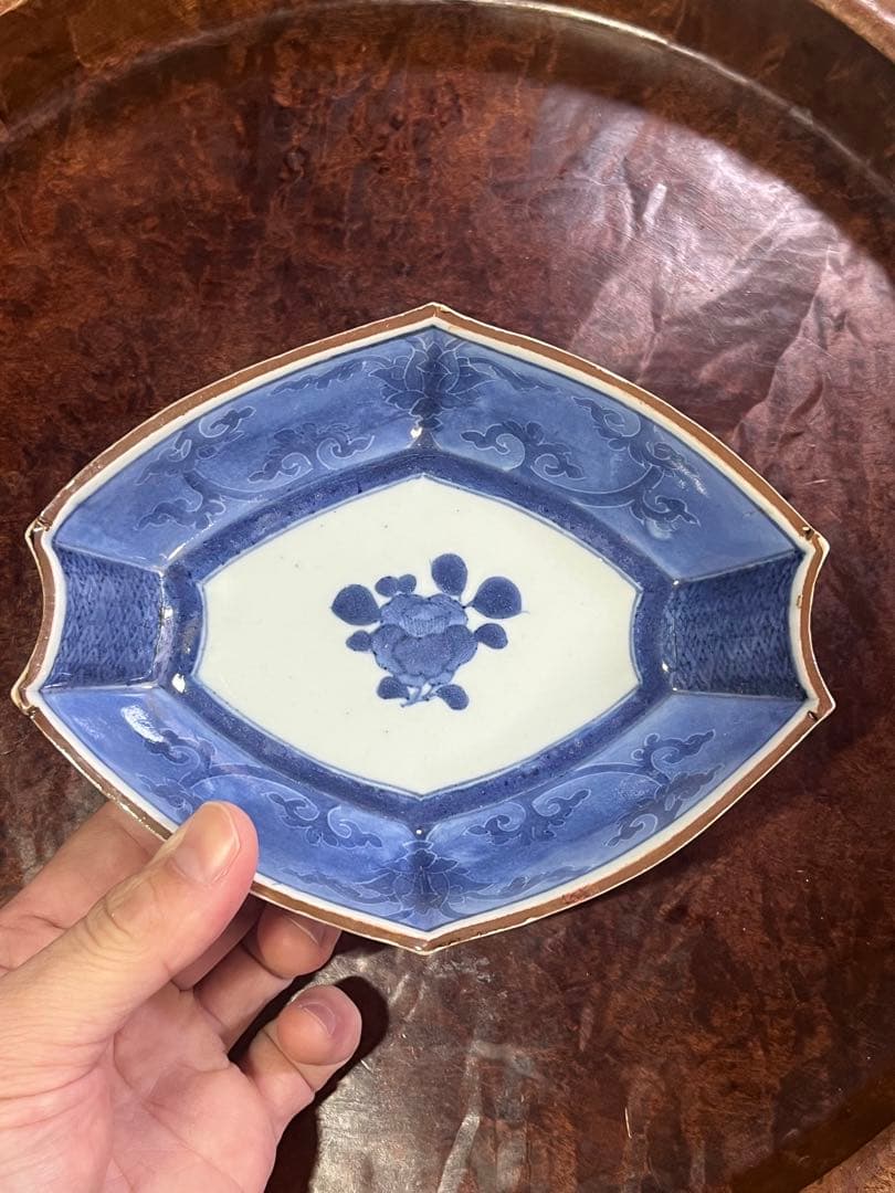 藍九谷　古伊万里　古九谷　柴田コレクション　掲載品　柿右衛門　民藝　花唐草　角福