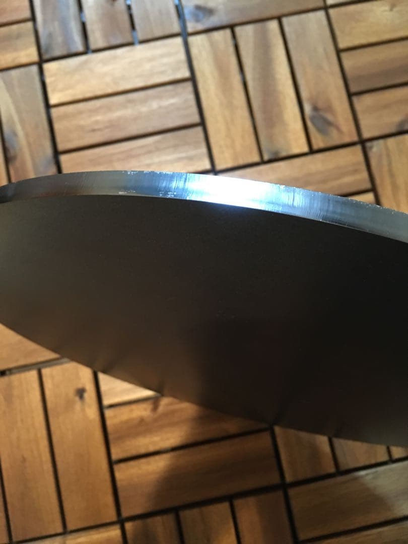 金属ブラシ磨き加工！二枚セット！レストランサイズ！直径40センチ9mm厚