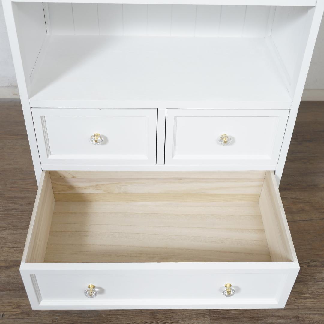 クリスタル取っ手　　キャビネット　オープンラック　チェスト　飾り棚