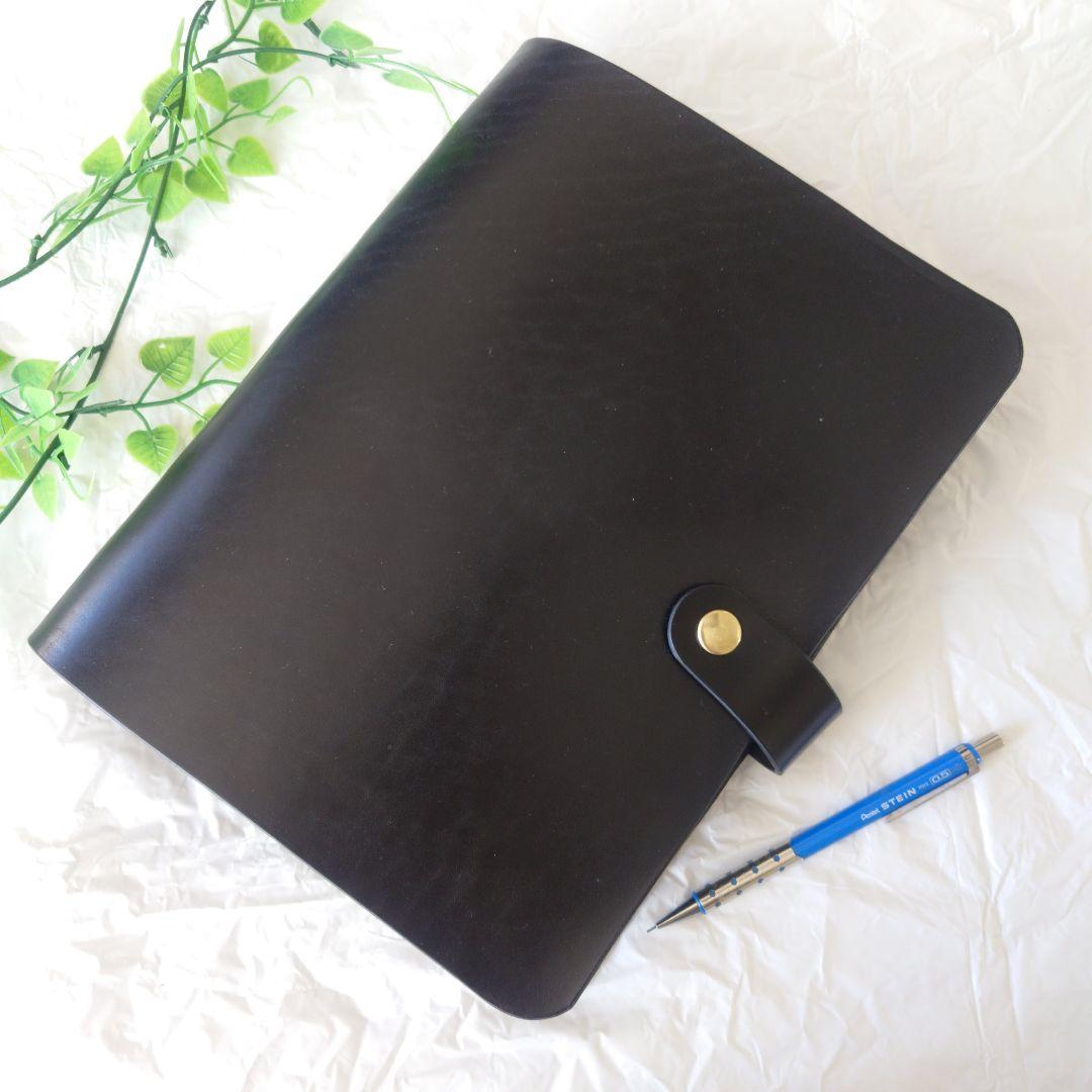 【真鍮と本革のルーズリーフバインダー　A5サイズ】ルーズリーフファイル　大容量