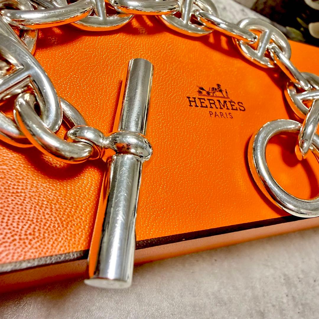 HERMES シェーヌダンクル 925 TGM 11コマ ブレスレット 箱付き