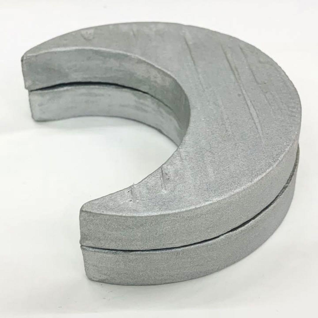 【香合　楽焼　銀色三日月】