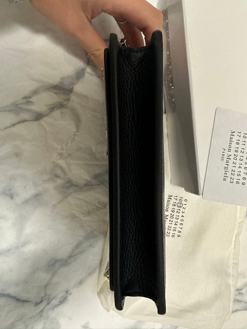 メゾンマルジェラ チェーンウォレット 黒