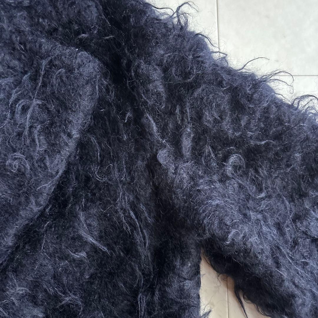 美品 デパリエ モヘアシャギーコート 38 オーバーサイズ 定価17万 黒