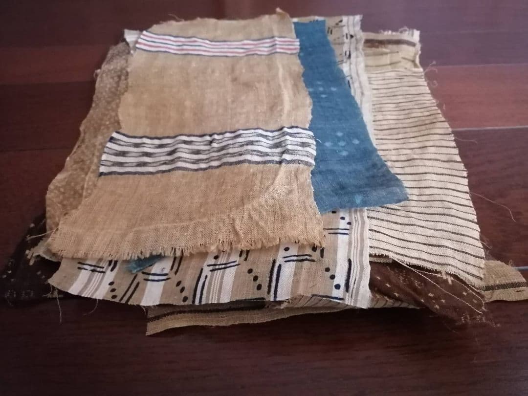 古い芭蕉布ハギレ　13種15点まとめて