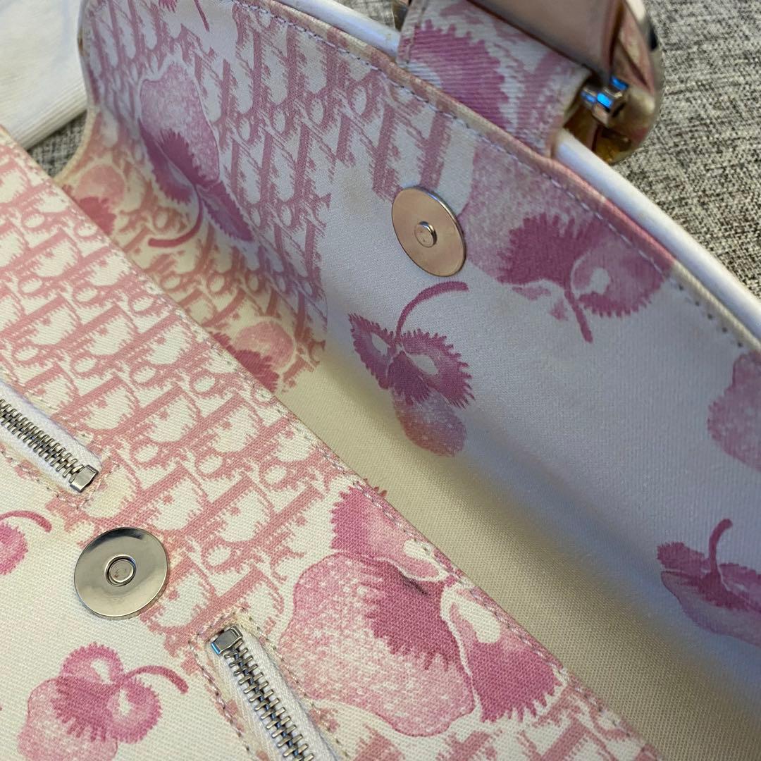 【超希少】ディオール　ピンク　トロッター　ショルダー　BON1014 フラワー