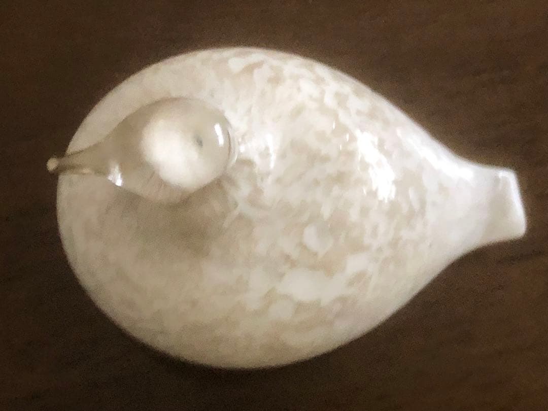 フィンランドの偉大なガラス作家オイバトイッカ作　雷鳥のガラスオブジェ