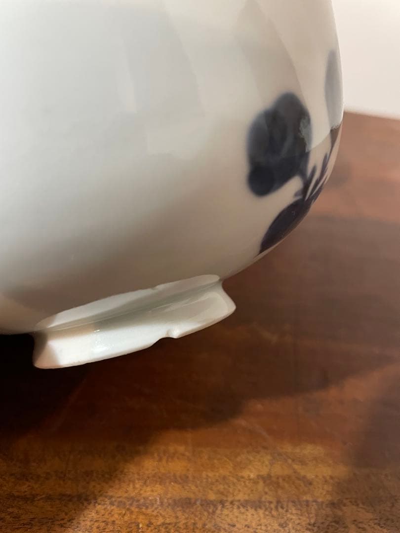 古伊万里　蕪染付蓋茶碗