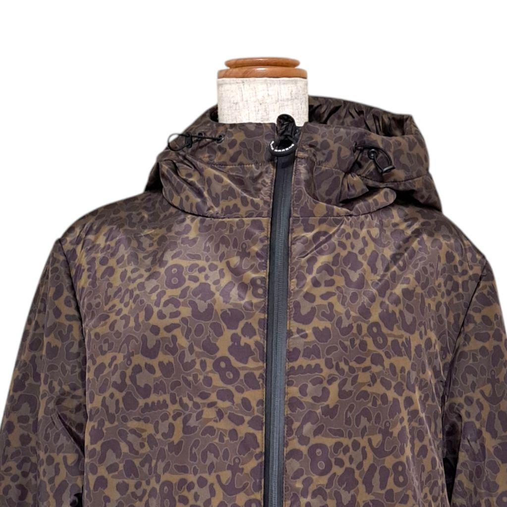 【新品タグ付】ムータマリン　UV撥水　フーデッドコート　サイズ4　S　レオパード