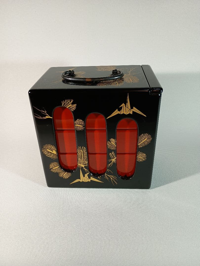 金蒔絵 豪華な徳島遊山箱 昭和中期