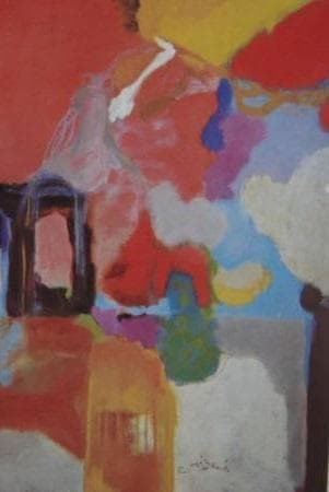 三宅悦隆、【びんのある静物】、希少な額装用画集より、新品額装付