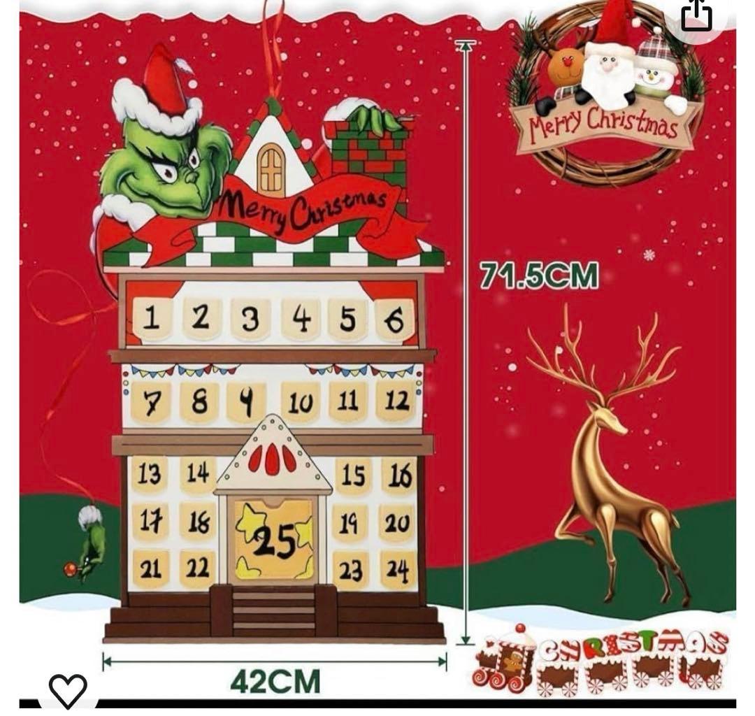 クリスマス アドベントカレンダー 25日間 壁掛け 飾り イベント