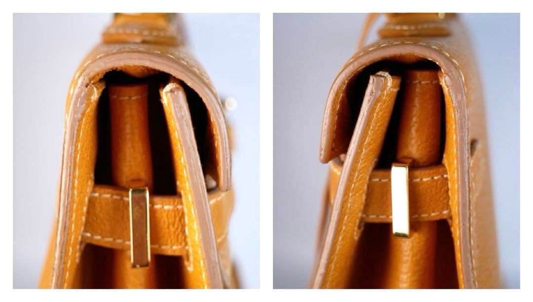 希少美品　Cellerini チェレリーニ　2Wayバッグ　キャメル　ゴールド