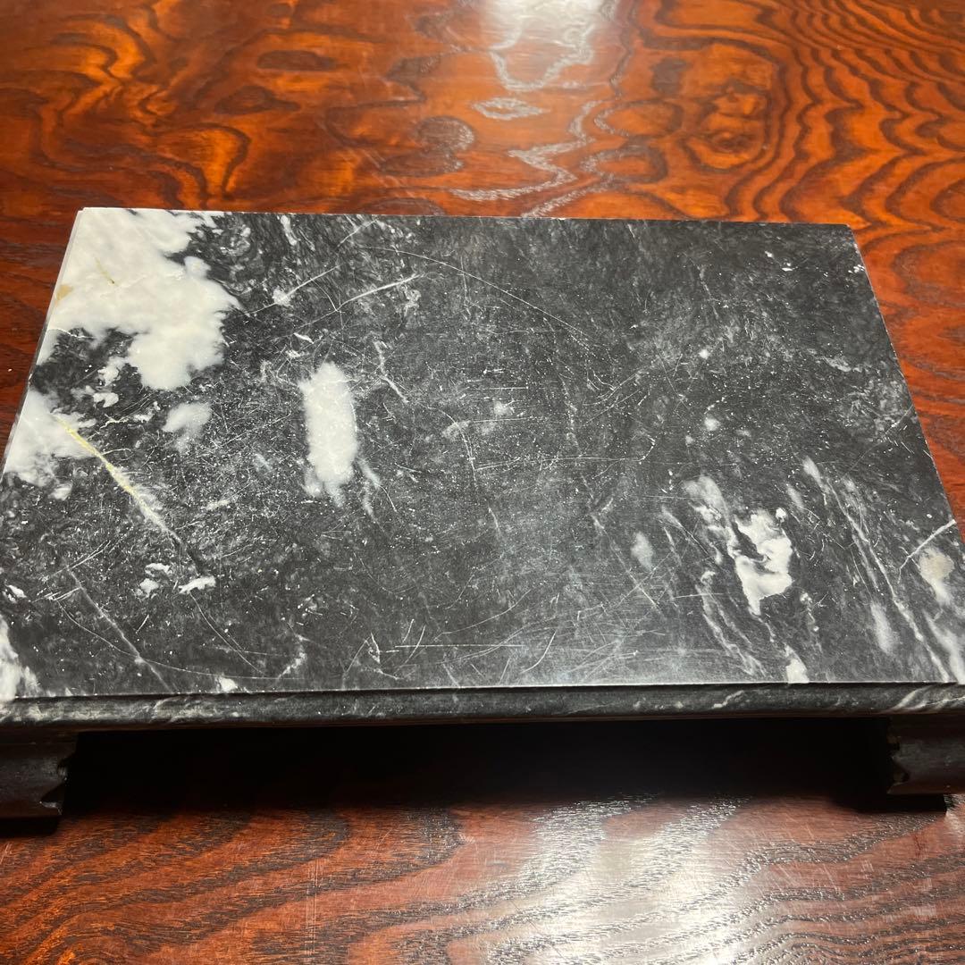 大理石　オニキス　壺　花瓶　台座付き