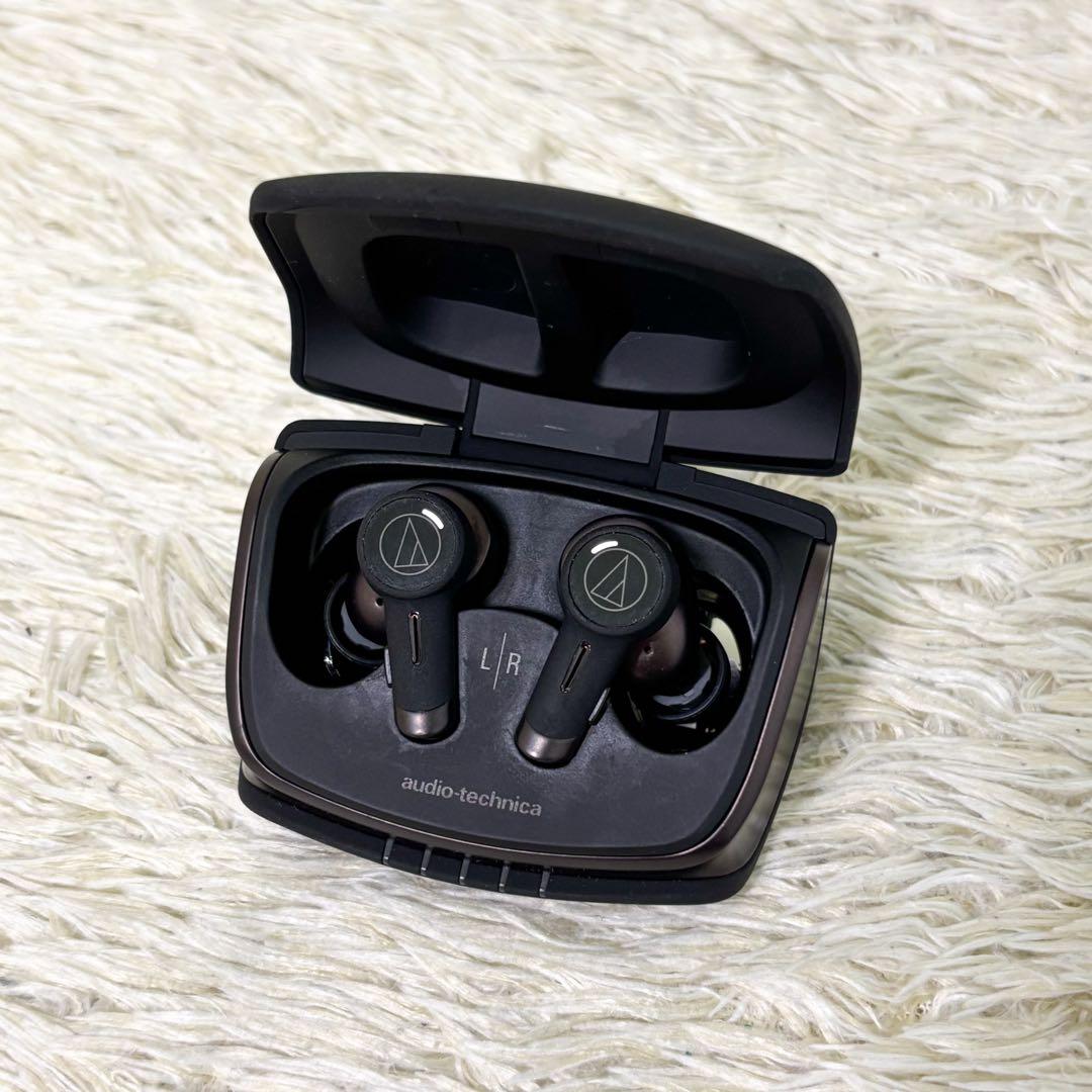 【美品】オーディオテクニカ ワイヤレスイヤホン ATH-TWX9 ブラック 黒