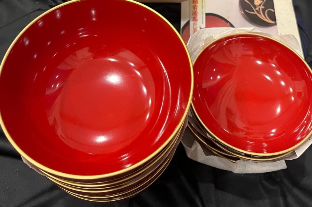 【babu】越前塗 椀 雑煮椀天然木加工 1箱5客入×2箱