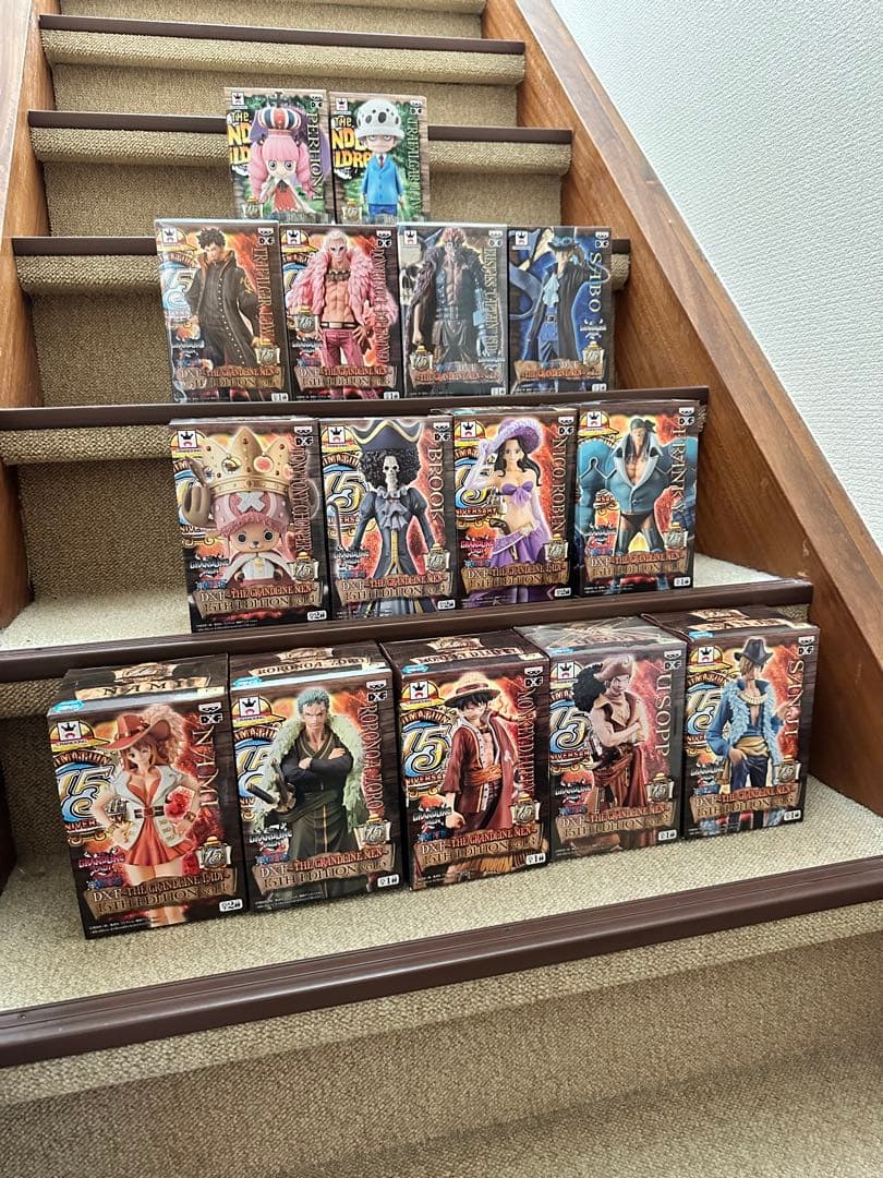 ワンピース DXF 15th 麦わらの一味フルコンプ等 15体セット フィギュア