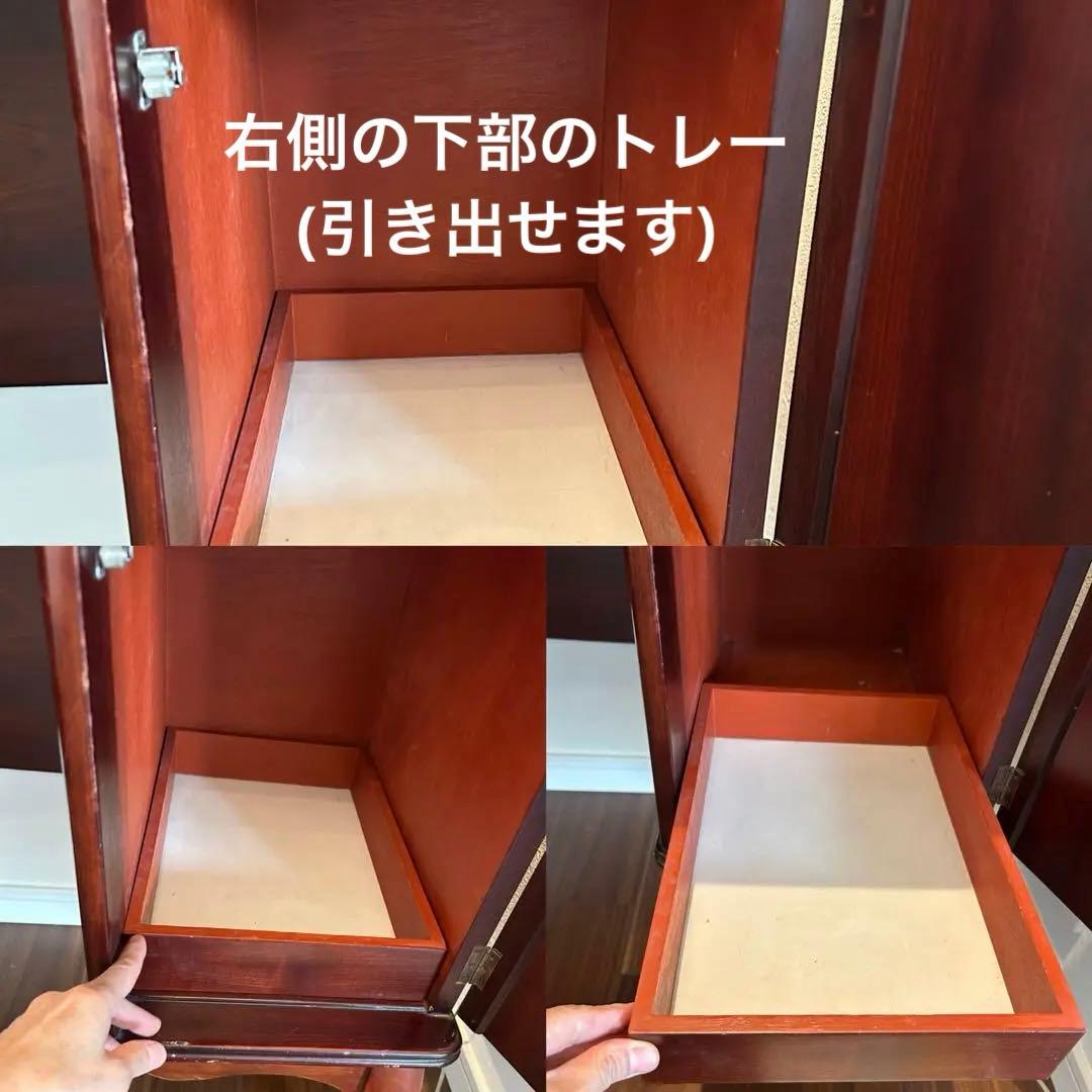 レトロ・アンティークドレッサー・木製クラシック家具ミラー・椅子無し・直接取引可