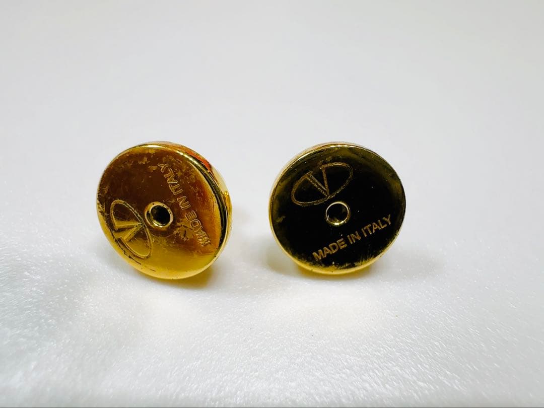 【VALENTINO】ヴァレンティノ Vロゴ ピアス スワロフスキー ゴールド