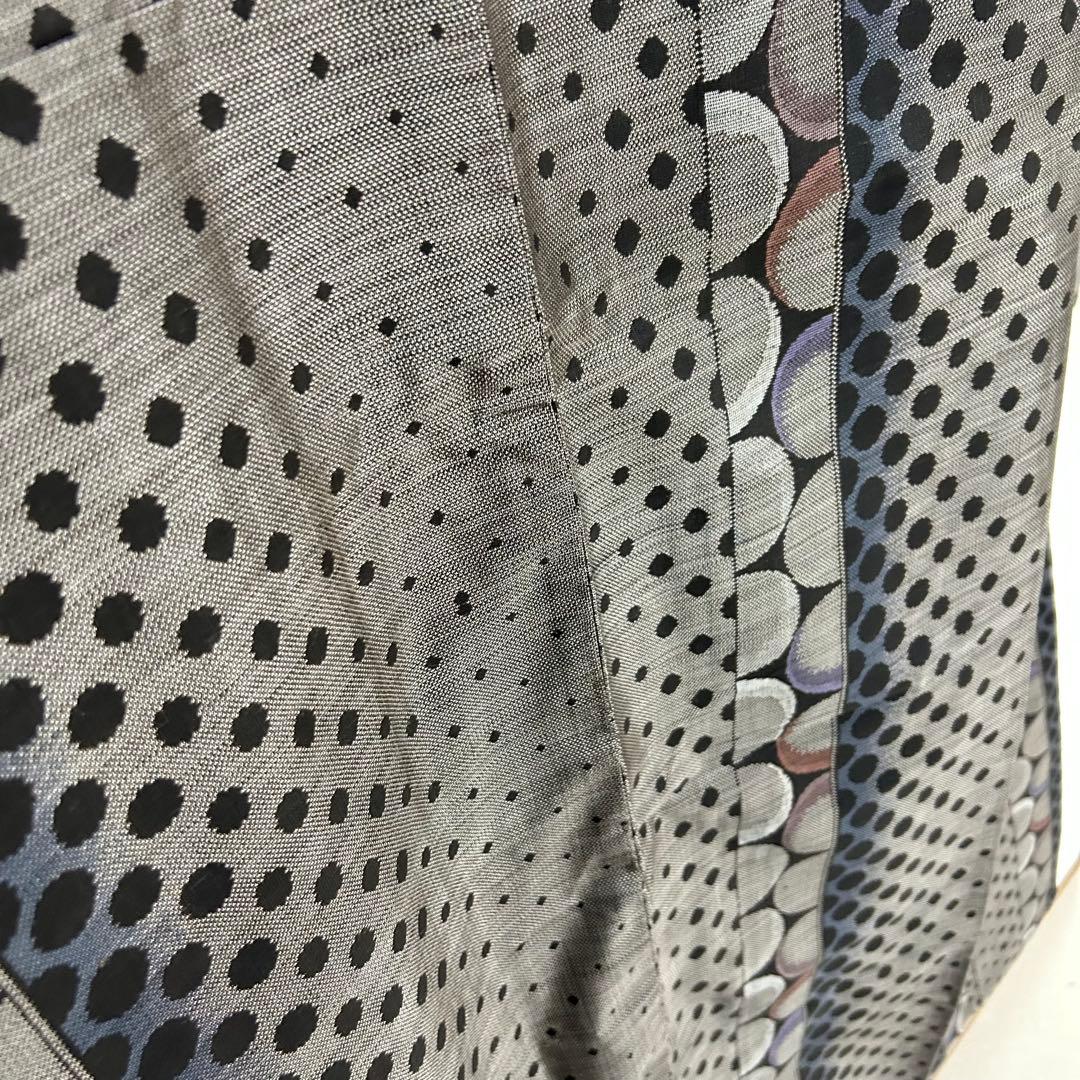 【 値下げ 】 未使用品　オシャレな水玉柄　本場泥大島紬　着物スキ倶楽部４７４