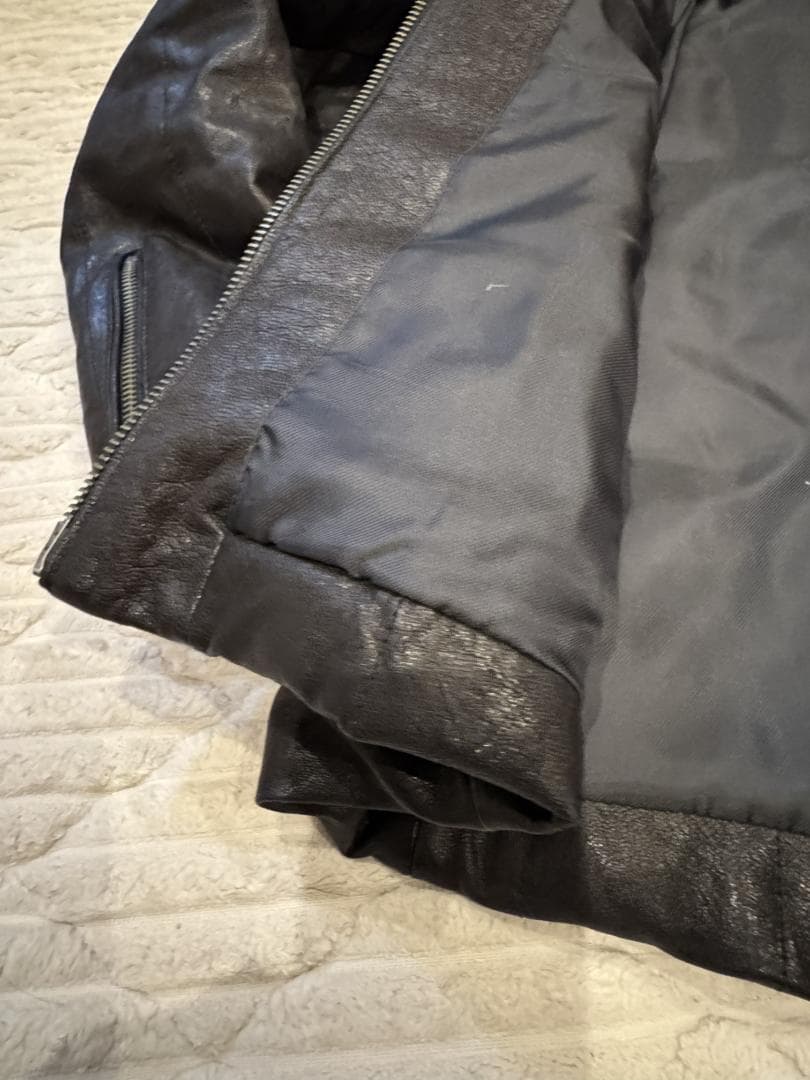 AVIREX ライダースダウン ゴートレザー デュポン社製ライナー 黒 L