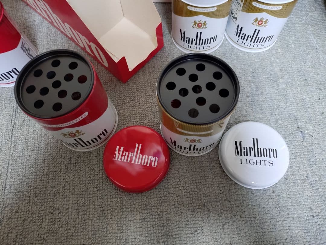 Marlboro缶灰皿 8缶セット　キンマル　アカマル