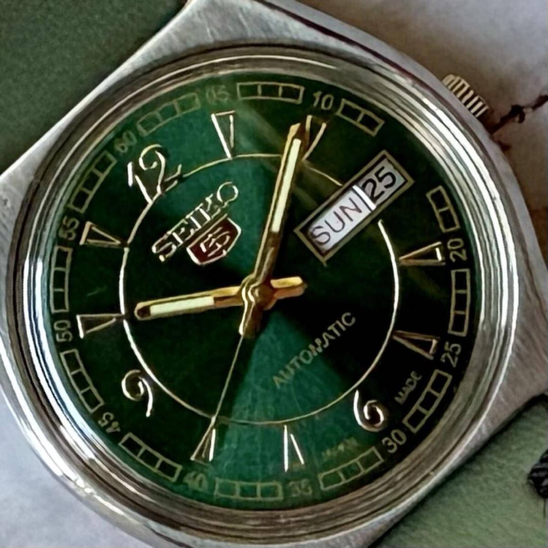 セイコー5★オーバホール済★デイデイト★自動巻★ヴィンテージ70S★グリーン