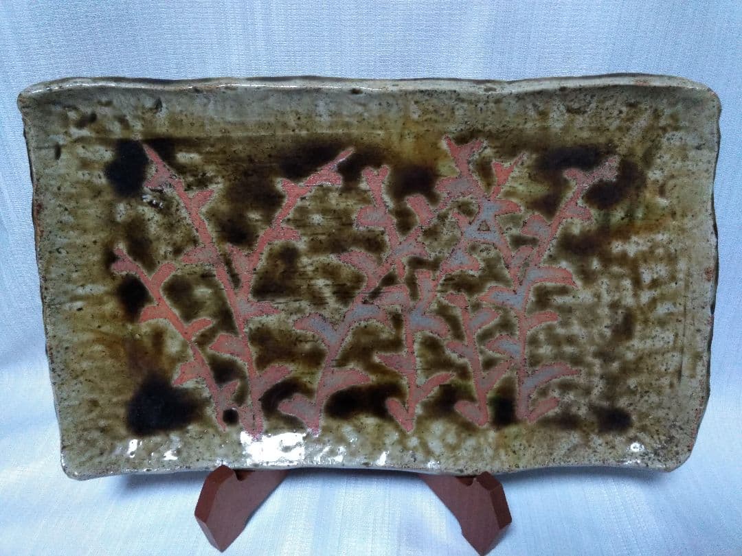 加藤舜陶　まな板皿　角皿