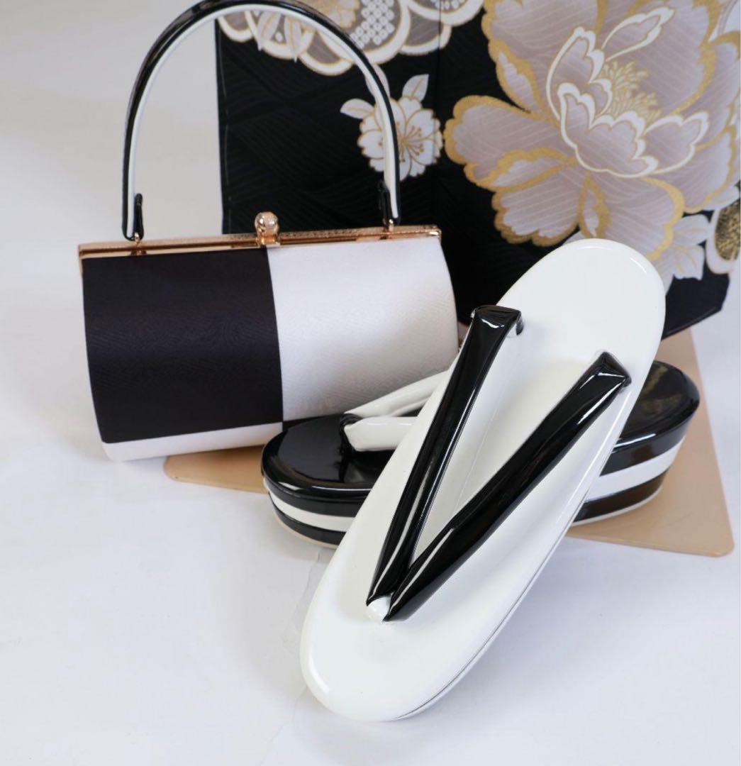 振袖 セット 黒白 ファーつき