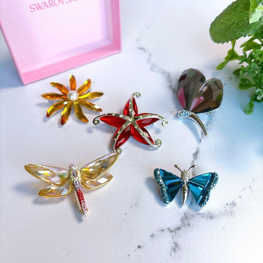 美品❣　スワロフスキー　ブローチ　5点セット