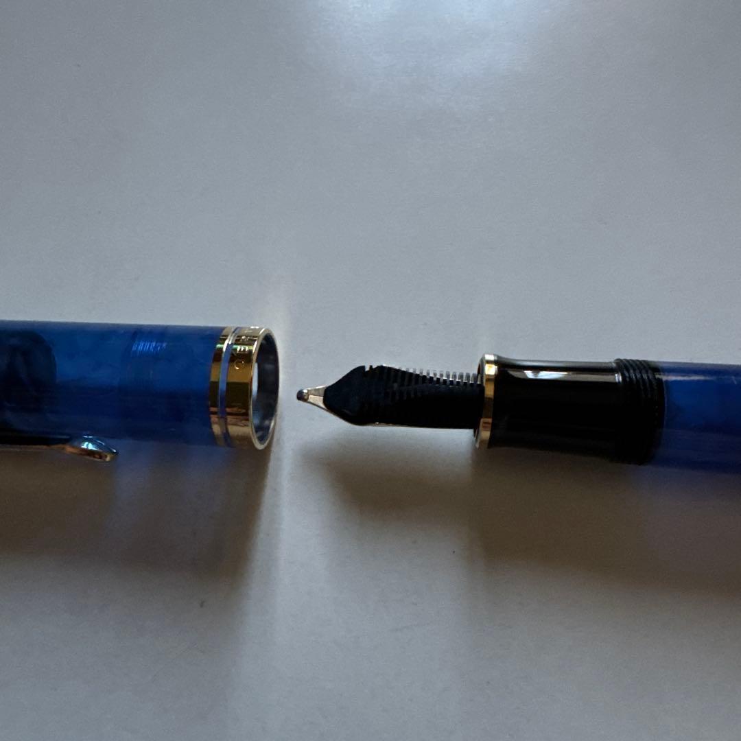 ペリカン 特別生産品 スーベレーンM800 ブルーオーブルー ３Ｂニブ　極太字