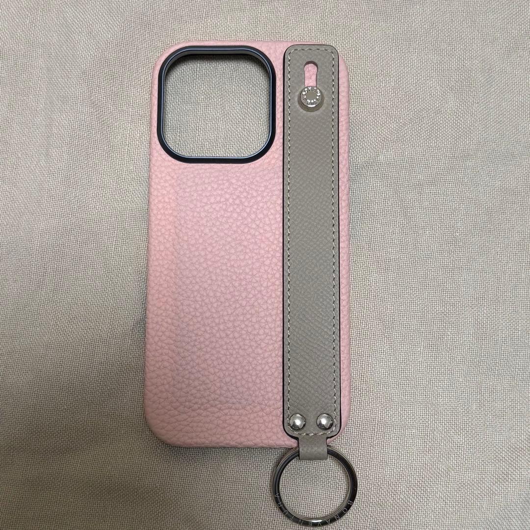 BONAVENTURA ストラップ付きケース ピンク　iPhone16pro