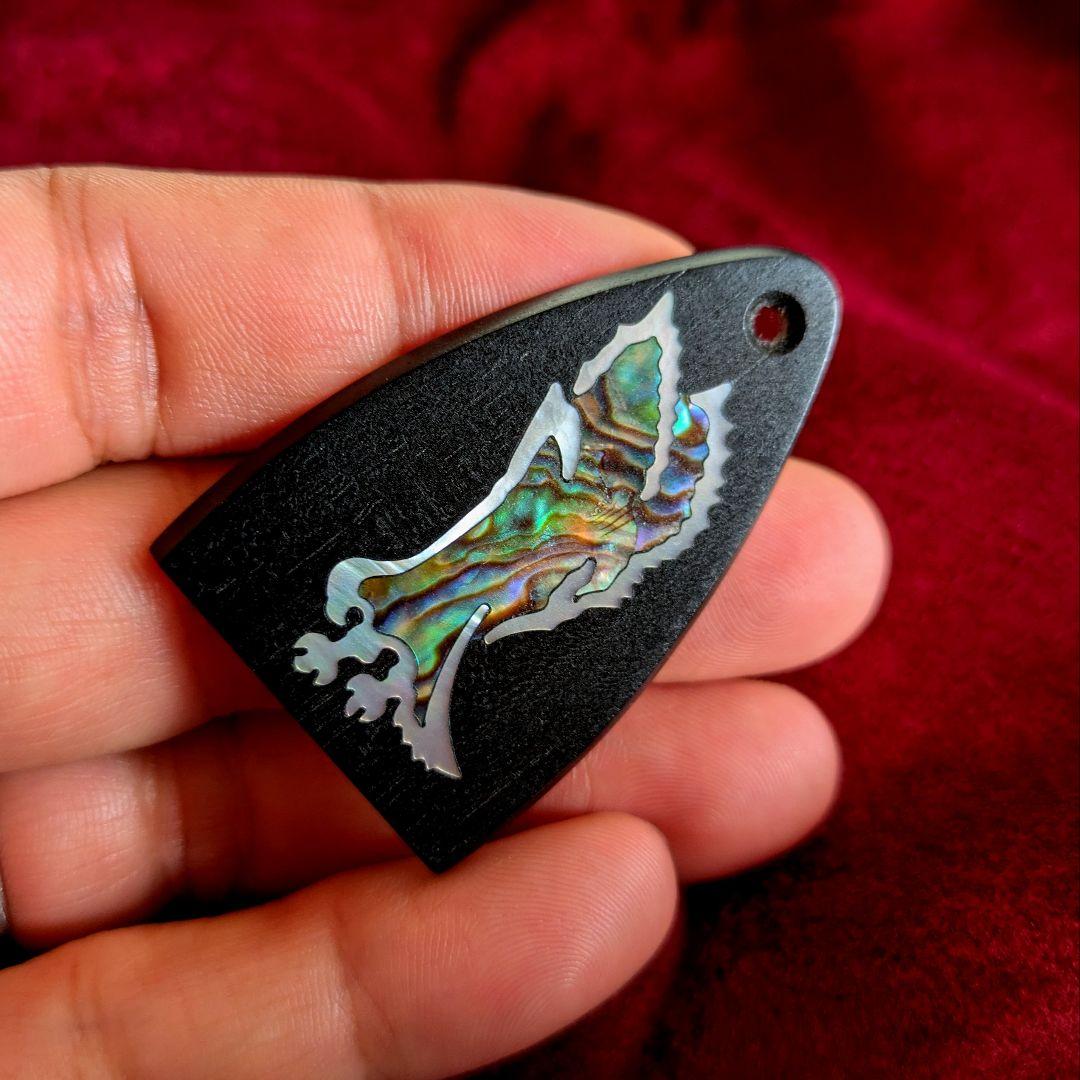 PRS　エボニー製　アバロンフレーム　トラスロッドカバー RENSUOWM