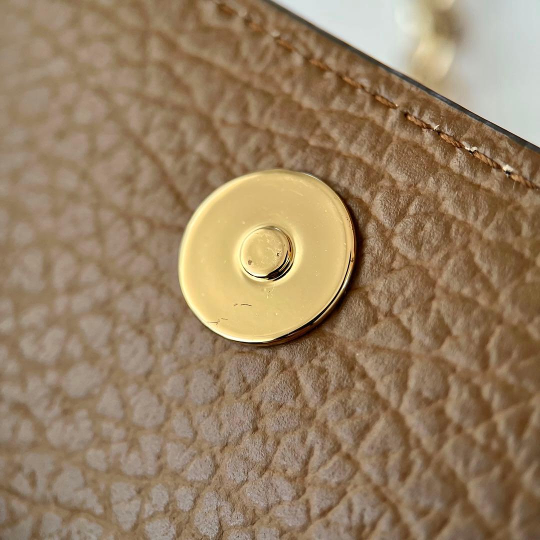 未使用品 メゾンマルジェラ チェーンウォレット ブラウン 財布 ミニ