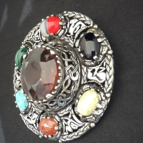 希少！！！イギリス ヴィンテージ MIRACLE社 大きなブローチ ネックレス